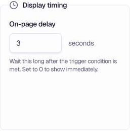 On-page delay in seconds