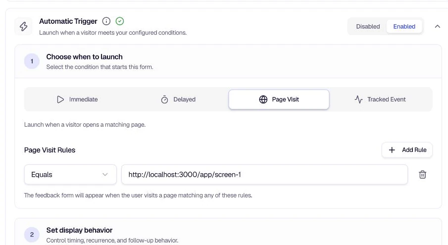 Page Visit - URL rules and matching options